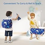 Toddler Nap Mat with Removable Pillow and Plush Blanket - 54" x 33"for Kids Ages 3-6 Years - Soft Kids Sleeping Bag for Toddlers - Roll Up Design Great for Preschool, Daycare - Image 5