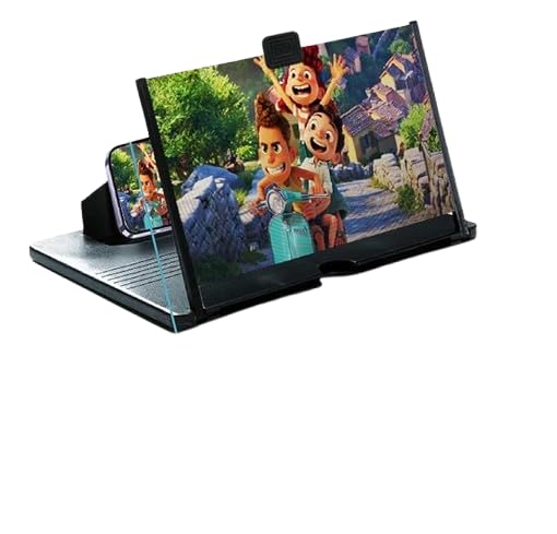 08 Inch 3D Mobile Screen Magnifier, Foldable HD Phone Screen Enlarger, Black, Compatible with All Smartphones-image-2