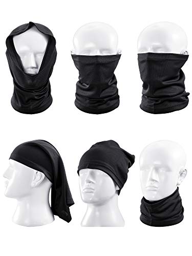 Image of Geyoga 4 Pcs Neck Gaiter Face Cooling Mask UV Sun Protection Scarf Thin Breathable Neck Gaiter Bandana for Men Women Cycling