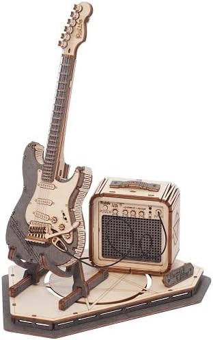 つくるんです 日本公式販売 日本語説明書付 Robotime 3d ウッドパズル オーナメントシリーズ エレキギター 立体パズル おもちゃ Amazon
