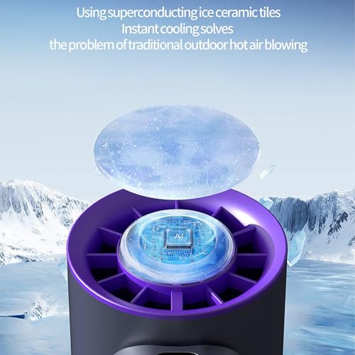 Ventilateur portable pliable à refroidissement instantané et batterie rechargeable