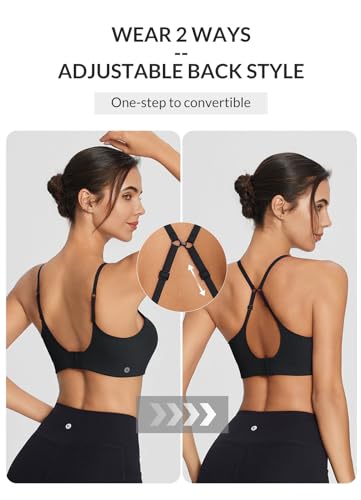 baleaf Sweatleaf Adjustable Sports Bras for Women, Padded Racerback Yoga Bra, High Impact Molded Cup Workout Bra4