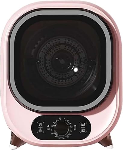 WBRSybUK Asciugatrice Piccola, Asciugatrice Portatile A Condensatore, Asciugatrice Ventilata da 5 kg, Compatta, Mini Centrifuga,Pink