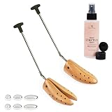 FootFitter Heavy-Duty One-Way Premium Professional Boot Stretcher Set – 2 Boot Stretchers & 4oz. Sho
