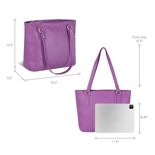 Image of Leather Purse For Women - Real Leather Tote For Women - Ladies Shoulder Handbag For Work, Travel, Casual Use