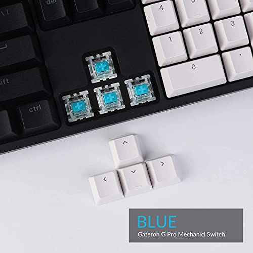 Image of Keychron C2 Full Size Wired Mechanical Gaming Keyboard for Mac Layout with 104 Keys Gateron G Pro Blue Switch /White LED Backlight /Double Shot ABS Keycaps /USB C Computer Keyboard for Windows Laptop