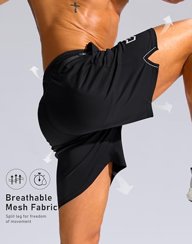 G Gradual Men's Running Athletic Shorts with Zipper Pocket 5"/ 7" Lightweight Quick Dry Gym Workout Shorts for Tennis Active4