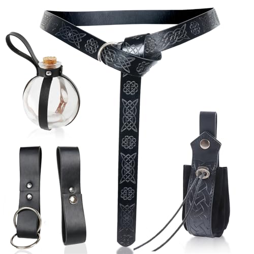 Ceinture médiévale en cuir réglable pour porter vos accessoires de cosplay sans encombre