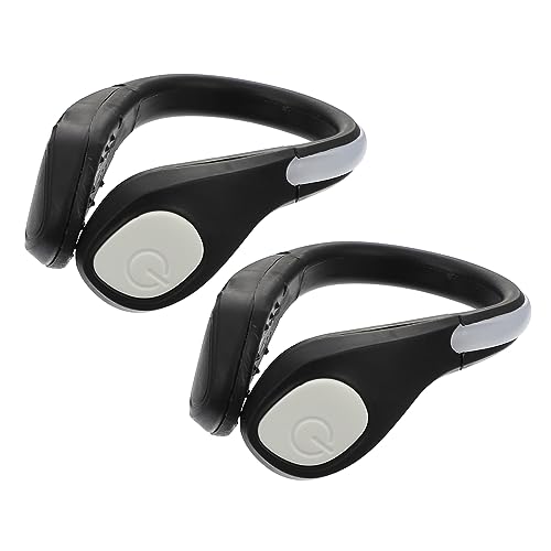 WOONEKY 2pcs Safety Shoe Clips Lights for Night Cycling Jogging Walking Secure Clip Design for Enhanced Visibility Outdoors