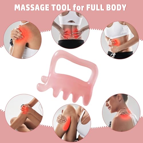 Image of Large Fascia Massage Blaster Tool for Cellulite, Myofascial Release, Muscle Knots, Trigger Points, Cellulite Massager Tool for Body Tension Relief Promote Lymphatic Circulation Pink
