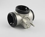 Legrand 50664 Adaptador Enchufe, Triple, Gris