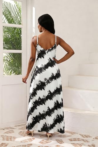 Image of vunahzma Womens Casual Fashion Sleeveless Plus Size Loose Long Sexy Maxi Dress with Pockets