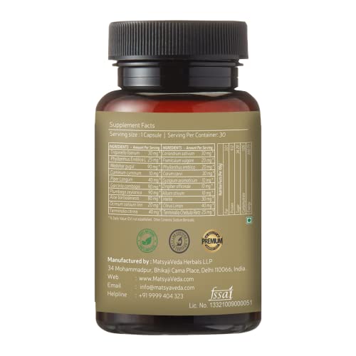 Image of MatsyaVeda Herbals: Lean Up | Supports Natural Weight Management & Detoxification | 20+ Ayurvedic Ingredients | (Pack of 2, 120)