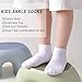 EPEIUS Kids' Low Cut Ankle Socks Cotton Seamless Toe Sport Athletic Socks for Boys Girls 8-11 Years White 6 Pack