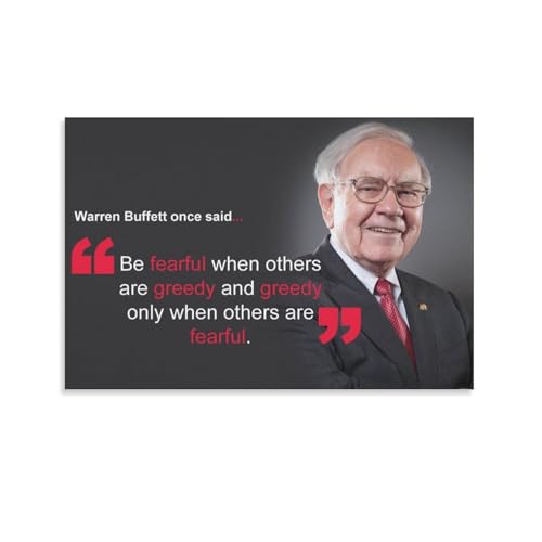 Peinture Warren Buffett de décoration murale pour bureau moderne et salon élégant