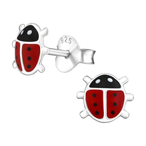 Pendientes infantiles para niñas Laimons, plata de ley 925, sin piedras preciosas Cover