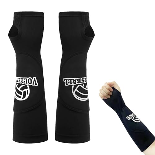 Manguitos Voleibol,Protector Antebrazo Voleibol Mujer,Mangas Volleyball,Manguitos Voleibol Niña,con Almohadillas Protectoras y Orificios para Pulgares para Golf Ciclismo y Baloncesto