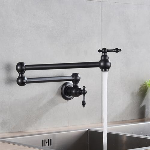Robinet cuisine mural eau froide avec douchette extractible - 6