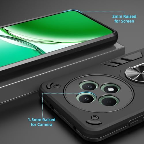 Image of NDCOM for Oppo F27 5G Back Cover | Protective Oppo F27 Back Cover | Shockproof Ring Holder Case