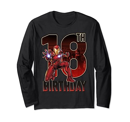 Marvel Iron Man 18th Birthday t-shirt long sleeve comics Avengers collection