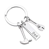 ELOI Dad Keychain,Christmas Gift,Hammer Wrench Keyring Grandpa Christmas Gift from daughter or Son, Father's Day Gift (Dad)