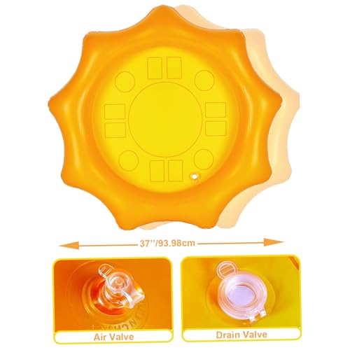 Mesa flotante de PVC para piscina que evita salir del agua por bebidas en tu barbacoa de verano 2