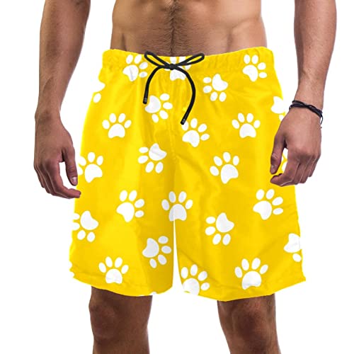 Short de plage à séchage rapide avec maillot de bain hommes motif pattes