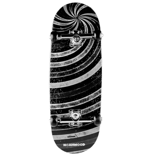 NOAHWOOD Fingerboard Complete Fish Deck+ 34mm Black Truck+Spherical Wheel (Black White Spiral)