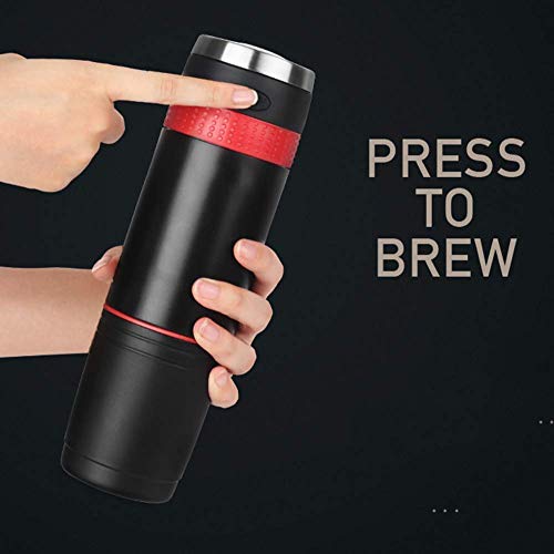 MZXUN Cafetera portátil, máquina Compatible with Camping eléctrico, un botón de Modo, Compatible with el K-Taza de la… - Imagen 4