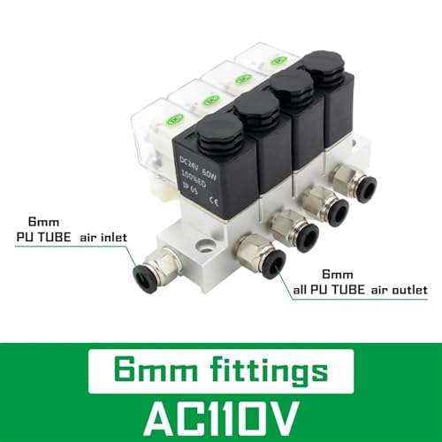 Électrovanne pneumatique multi-voies 2V025-06 bloc robuste 10F - 3