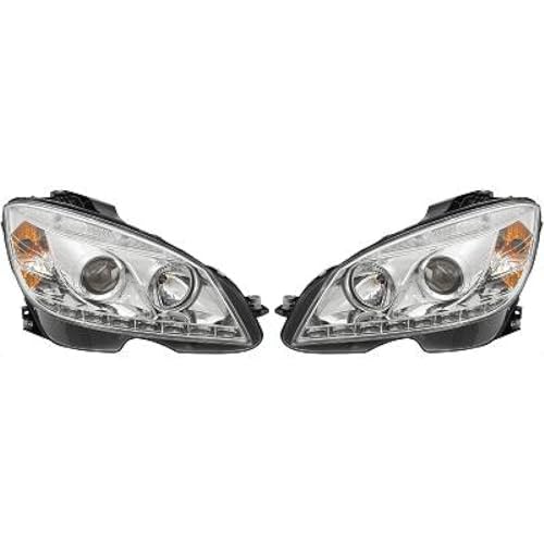 Faros delanteros para Mercedes Clase C sustitución de ópticas gastadas halógenas H7 H1