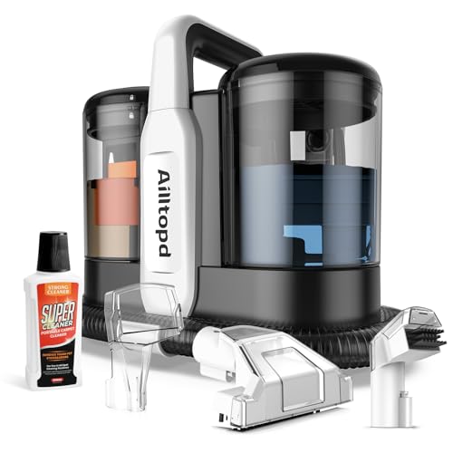 Portable Carpet & Upholstery Spot Cleaner, Powerful Suction & Spot Remover, Deep Stain Cleaning for...