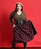 CARCOS Plus Size Midi Skirts for Women Elastic Str... #4