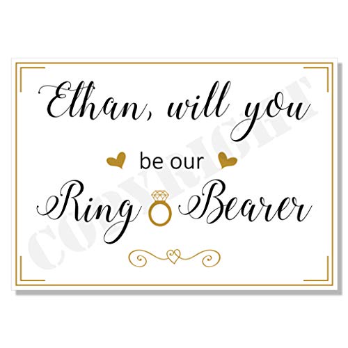 Will you be My anello portatore paggetto Best Man