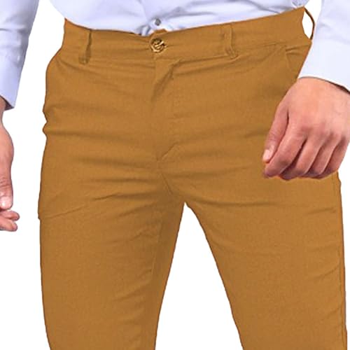 Men's Slim Fit Dress Pants Stretch Lightweight Casual Pants with Tapered Leg for Business or Everyday Wear3