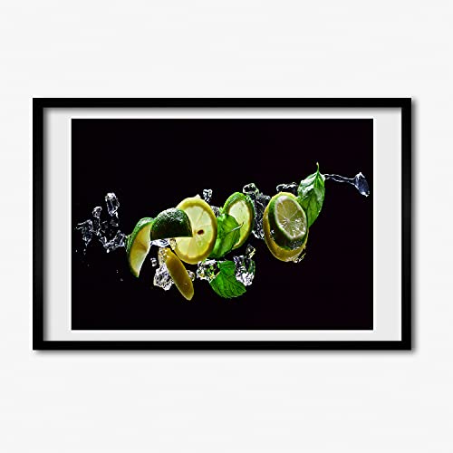 Peinture moderne Mojito sur cadre photo Tulup 60x40 cm en bois de qualité premium