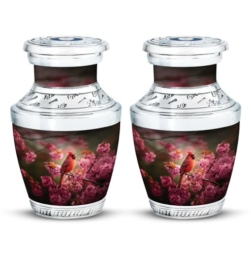 Image of Cardinal Urn Decorative Urns for Human Ashes Adult Man 3 Inch 2 Qty | Keepsake Urn for Burial Small Funeral Urns