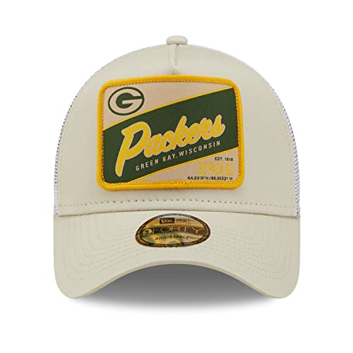 New Era A Frame Trucker Cap Bay Packers Stone - vue 4