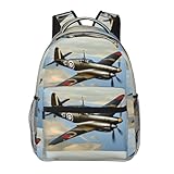 SSIULUS World War Aircraft Print Versatile Daypack Laptop Backpack â€“ Stylish Casual Travel Bag For All Your Needs