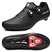 Zapatillas de Ciclismo para Hombre Zapatillas de Bicicleta de Carretera para Mujer compatibles con Look SPD SPD-SL Delta Cleats Zapatillas de Spinning para Interiores Exteriores Toda Negro EU 46