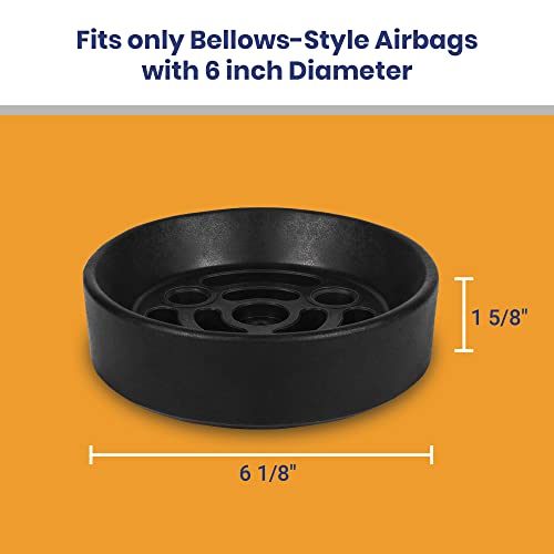 Image of TORQUE Airbag Air Bag Spring Cradle for 6 inch Diameter Convoluted Bellow Style Air Bags, Torque and Firestone Air Spring Suspension Kits (Replaces Daystar KU09140BK) (TR3004)