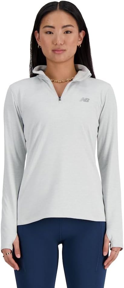 New Balance Womens Sport Essentials Space Dye Quarter Zip