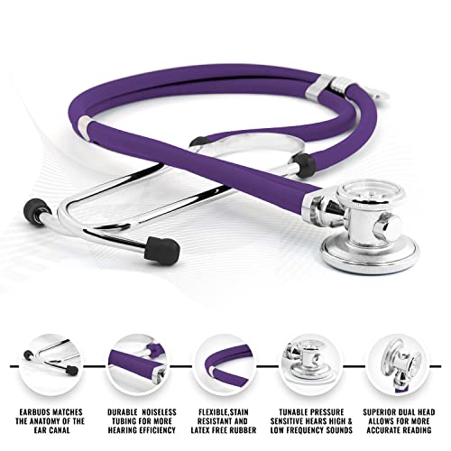 image for ASA TECHMED Sprague Double Tube Adult and Pediatric Stethoscope + Matc
