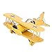 HEEPDD Modello di Aeroplano Vintage, Mini Giocattoli in Metallo per Aerei Modello Biplano per Decorazione Domestica Ornamento Oggetti di Scena Foto Sala Studio Decorazione Desktop(Giallo)
