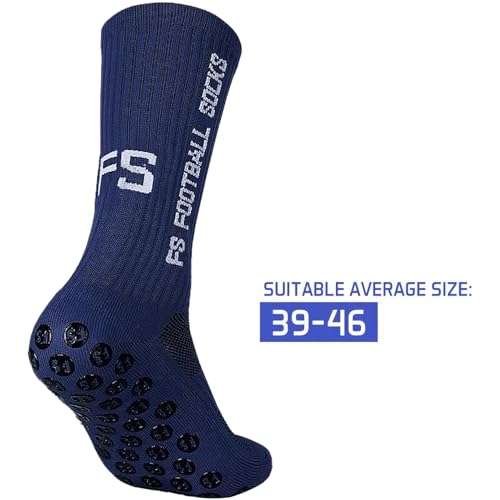Image of Anti-Slip Sports Socks with Rubber Grip - High-Tech Breathable Cricket, Football, Yoga Socks for Men & Women | Athletic Socks for Gym, Running