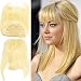 Rossy&Nancy #613 Blonde Color Brazilian Human Hair Clip-in Hair Bang Full Fringe Short Straight Hair Extension for women 6-8inch