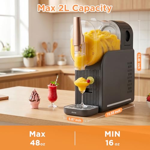 Slush Machine, Frozen Drink Maker 2L Capacity for Smoothies Milkshakes Frozen Cocktails Juice Slush Home Use Slushie Maker with Rinse Cycle Easy Clean No Ice Required - image 4