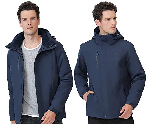Camel Outdoor Jacket Men Winter Ski Jacket Windbreaker 3 in1 Hooded Rain...