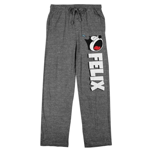 Felix The Cat Men's Heather Gray Sleep Pants