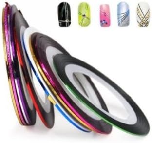 BBLING 30Pcs Mixed Colors Rolls Striping Tape Line Nail Art Tips Decoration Stickers